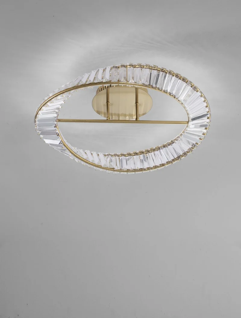 B-Ware Nova Luce Deckenleuchte Deckenlampe AURELIA LED Gold Neutralweiß dimmbar Ø 60 cm