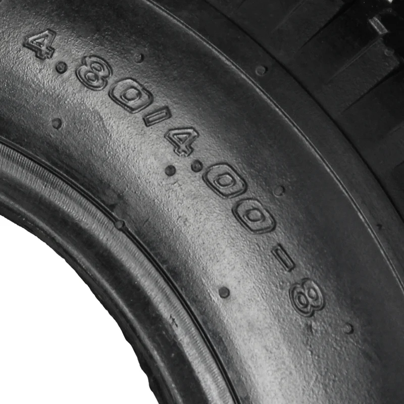 Schubkarrenrad - Mantel und Schlauch 4.80/4.00-8 400 mm aus Gummi / Kautschuk 4 BAR bis 120 kg