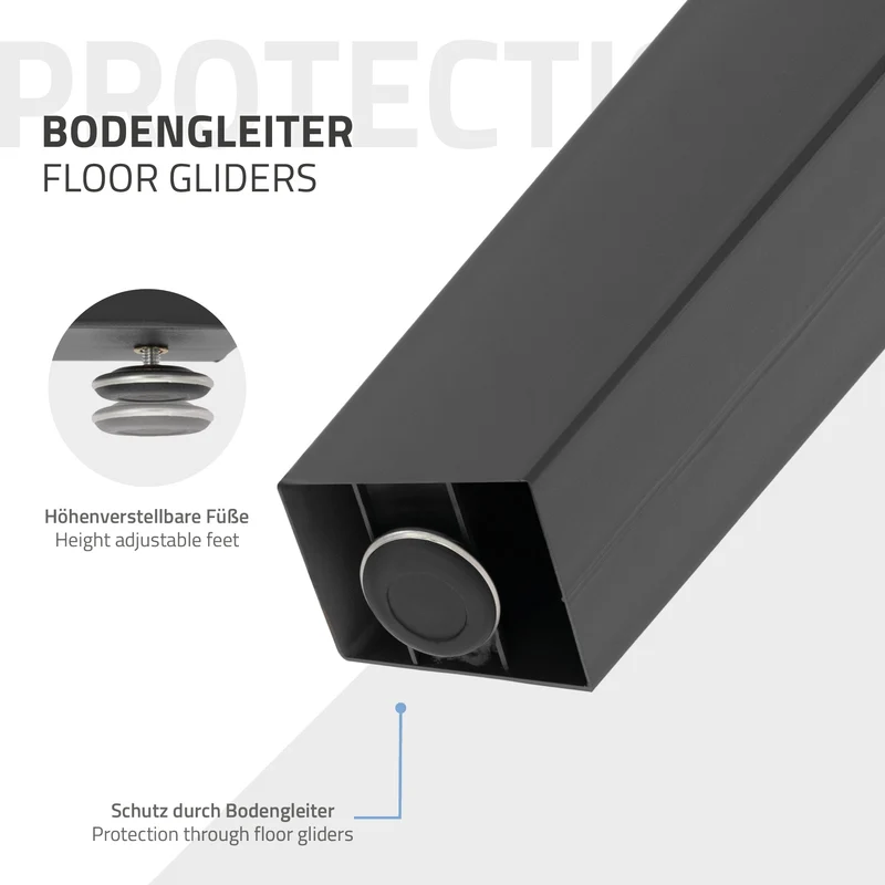 Tischbeine Tischgestell 2er Set X-Design 60 x 72,5 cm Anthrazit aus Stahl ML-Design