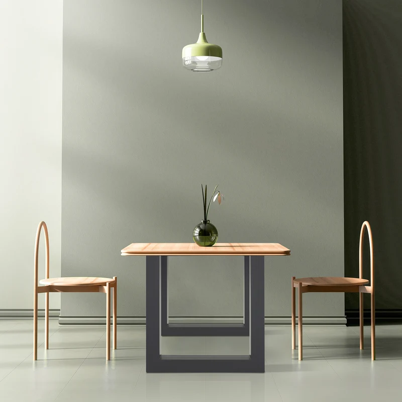 Tischbeine Tischgestell 2er Set U-Design 70 x 72,5 cm Anthrazit aus Stahl ML-Design