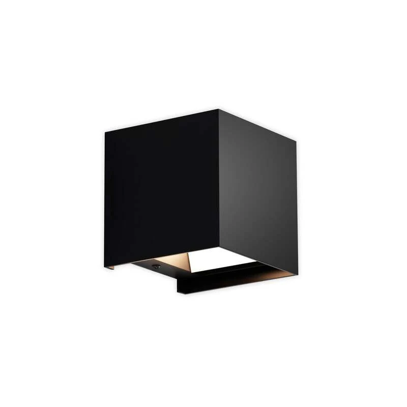 B-Ware Wandleuchte Zuza 2 schwarz LED Wandlampe dimmbar Metall 10cm G9 vier Flügel