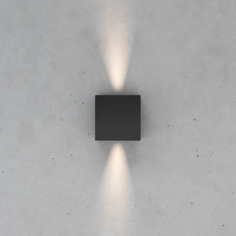 B-Ware Wandleuchte Zuza 2 schwarz LED Wandlampe dimmbar Metall 10cm G9 vier Flügel