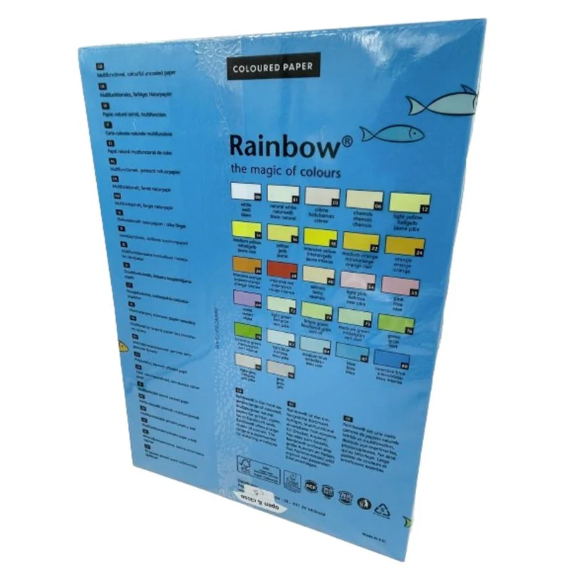 5x B-Ware Rainbow Papyrus Druckerpapier Kopierpapier Farbig DIN A3 Blau 500 Blatt 5 STÜCK