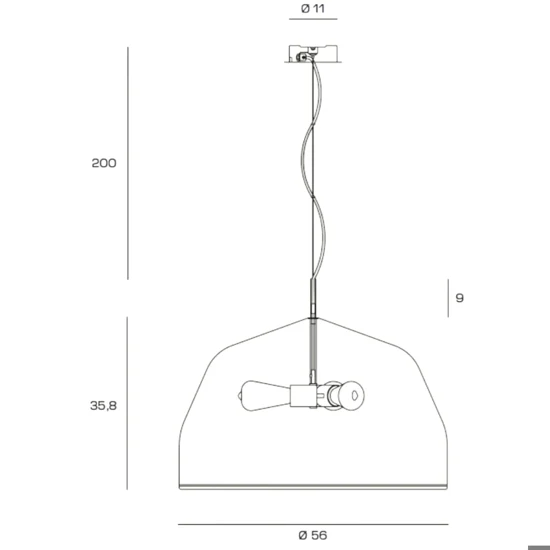 B-Ware Mug Hängeleuchte Pendelleuchte cremeweiß Chromdetail Ø56cm