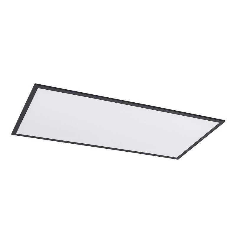 B-Ware Lindby Deckenleuchte Panel LED Lampe Leuchte Aluminium Kunststoff schwarz dimmba