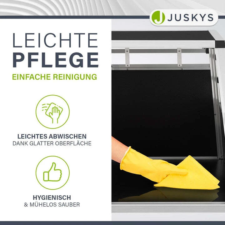 B-Ware Hundebox Auto Hundetransportbox Alu für kleine Hunde Kofferraum Rücksitz Größe M