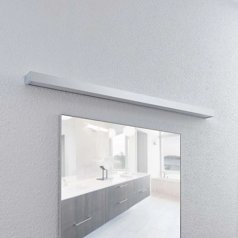 B-Ware Lindby Wandleuchte Wandlampe Layan LED Badezimmerlampe chrom 120cm IP44 weiß
