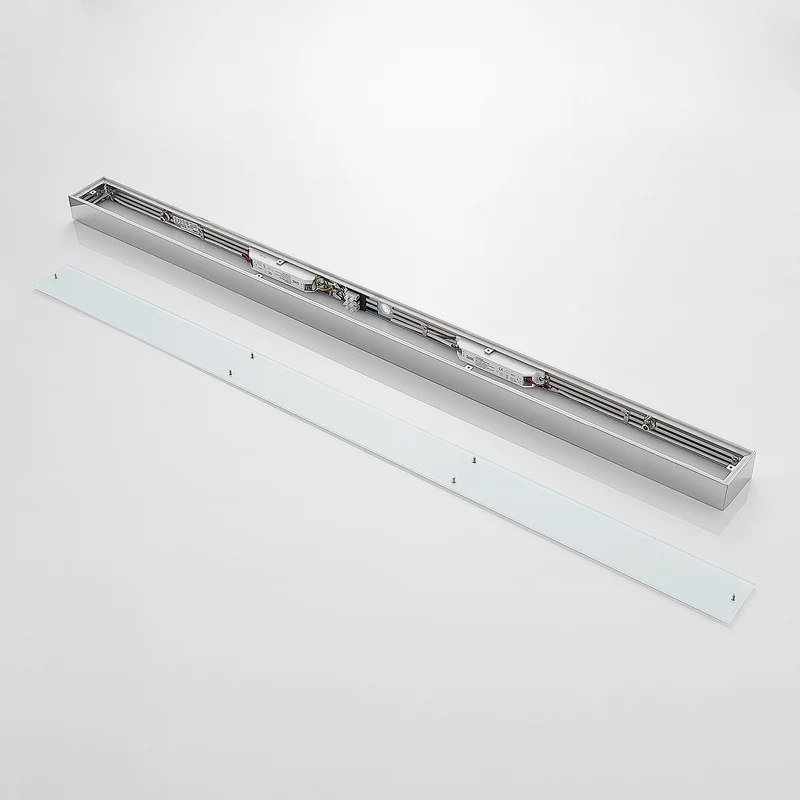 B-Ware Lindby Wandleuchte Wandlampe Layan LED Badezimmerlampe chrom 120cm IP44 weiß
