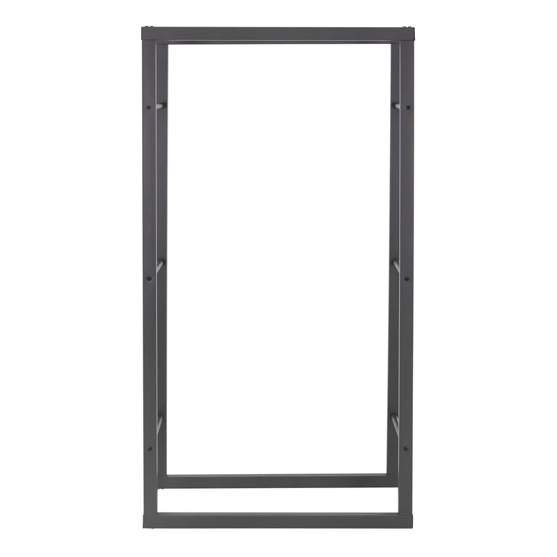 Kaminholzregal 80x150x25 cm Grau aus Metall ML-Design