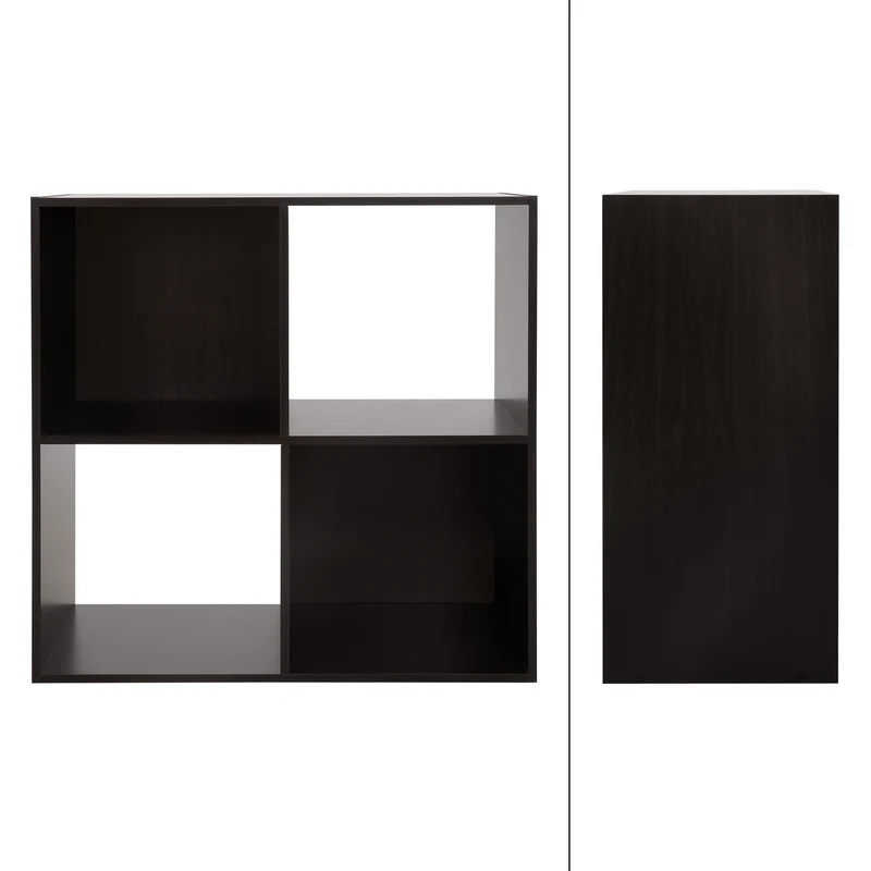 Bücherregal mit vier Fächern 70x33,5x70 cm Dunkelbraun aus Holz ML-Design