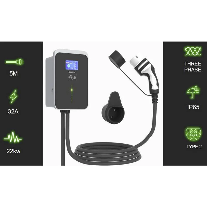 B-Ware Sygonix Wallbox Typ 2 Mode 3 32A 22kW App WiFi RFID Elektroauto Ladegerät