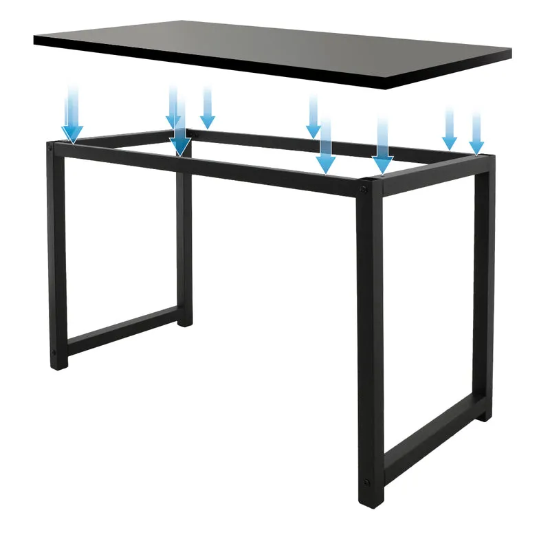 Schreibtisch 120x60x75 cm Schwarz aud MDF und Metall ML-Design