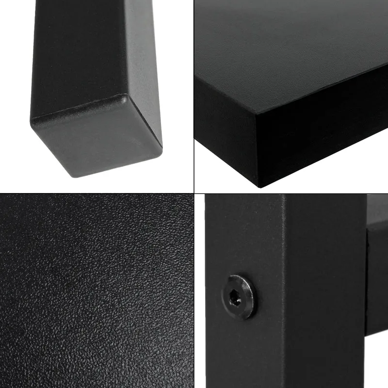 Schreibtisch 120x60x75 cm Schwarz aud MDF und Metall ML-Design