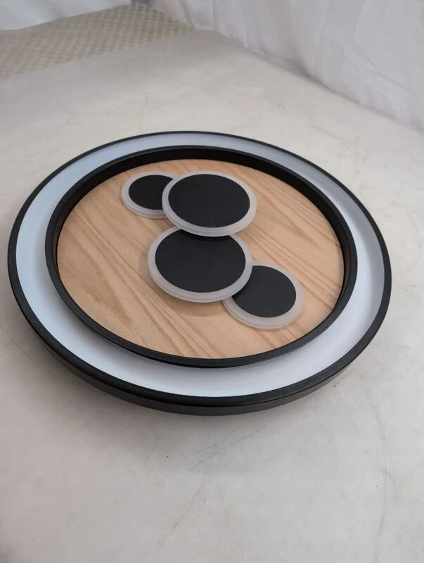 B-Ware Paul Neuhaus Deckenleuchte Eliza LED Lampe Holz eiche schwarz Ø60cm 3000K