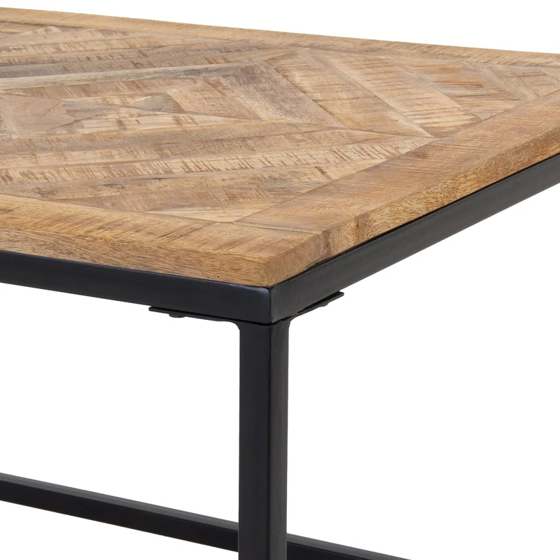Couchtisch 120x60x46 cm Natur aus Metall und Mangoholz WOMO-Design