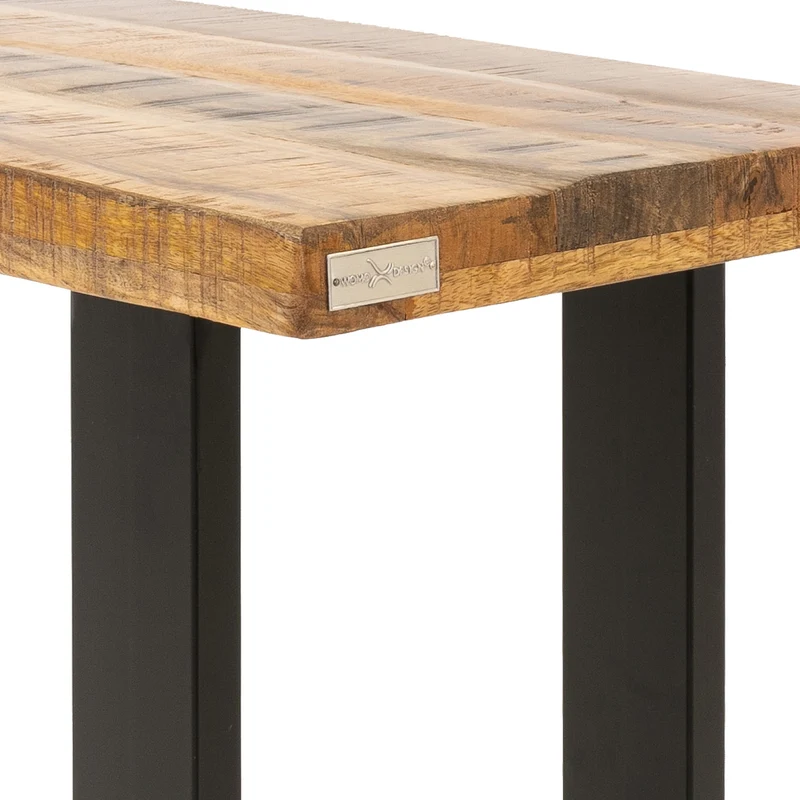 Konsolentisch 115x40x77 cm schwarz/natur aus Stahl und Mangoholz WOMO-DESIGN