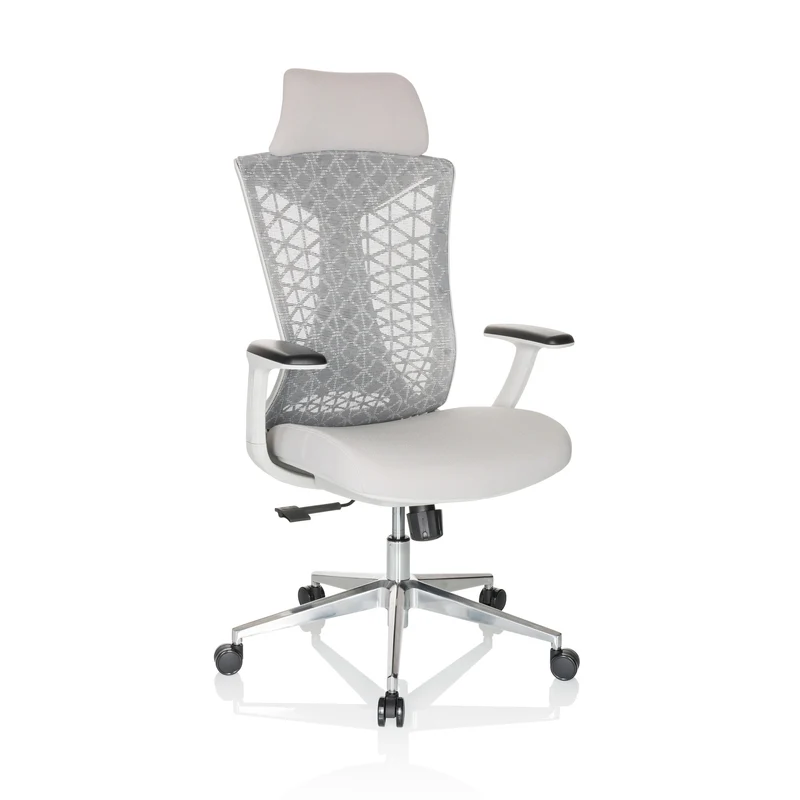 B-Ware hjh OFFICE Bürostuhl Drehstuhl FALEO W Netzstoff Stoff grau Stuhl Möbel