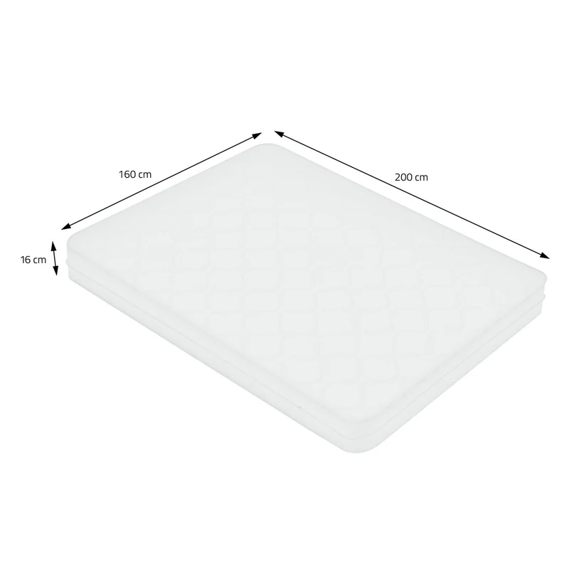 Bettgestell Einzelbett 90x200cm aus Metall in Schwarz mit Lattenrost & Matratze H-16cm ML-Design