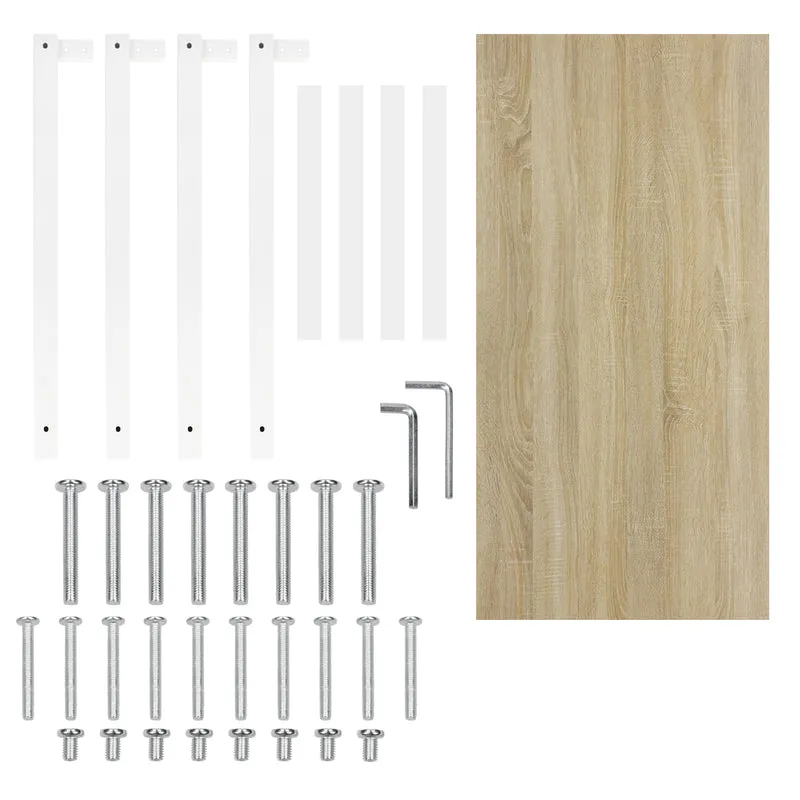 Schreibtisch 120x60x75 cm Weiß aus MDF mit Metallgestell ML-Design