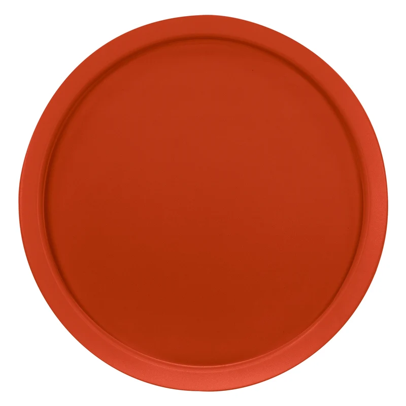 Beistelltisch rund Ø 43x52 cm Rot aus Metall mit Tablett ML-Design
