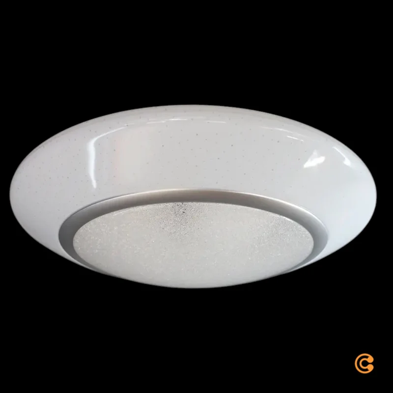 B-Ware Lindby Deckenleuchte LED Leuchte Ilektra Weiß Glitzer Fernbedienung dimmbar 50cm