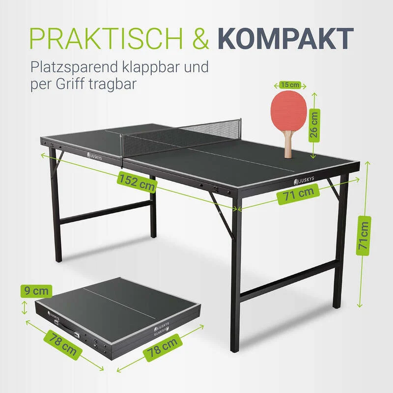 B-Ware Mini Tischtennisplatte Flexi Tischtennisplatte klappbar tragbar inkl. Netz