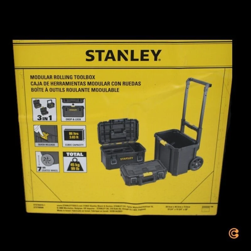B-Ware Stanley Trolley-Koffer Werkzeugbox unbestückt 80l anthrazit 400x506x740mm