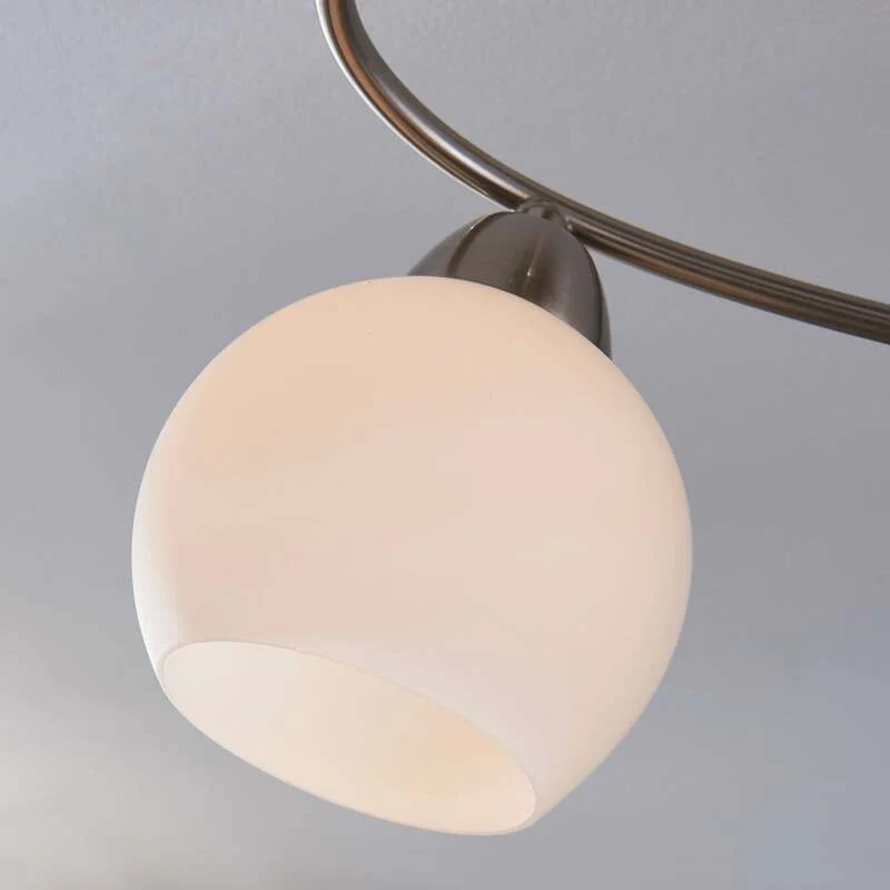 B-Ware Lindby Deckenleuchte Svean LED Lampe 4-flammig dimmbar weiß nickel 42,5cm