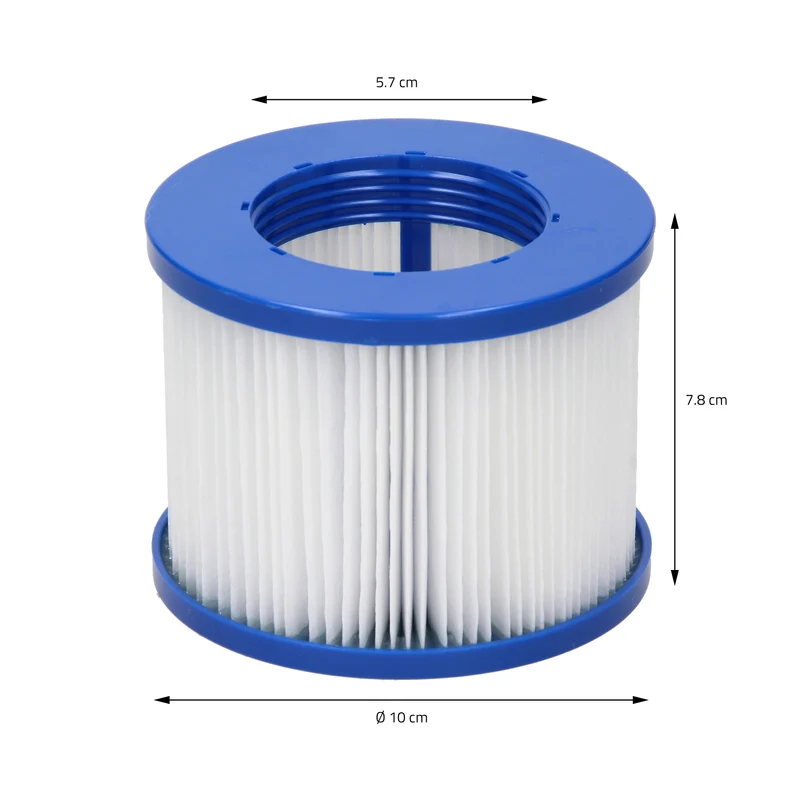 Ersatzfilter für Pool Whirlpool Spa 6er Set Ø 10cm Blau/Weiß
