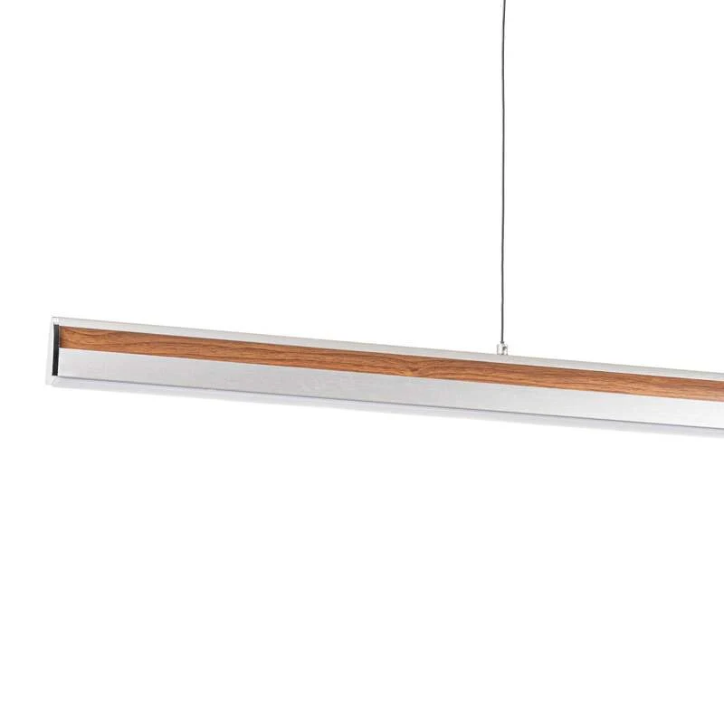 B-Ware Lucande Hängeleuchte Pendelleuchte Lutana LED dimmbar rosegold Holz 101cm