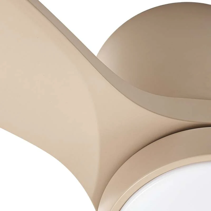 B-Ware Lucande Deckenventilator Sorin LED Ventilator leise IP44 beige 132cm für Räume