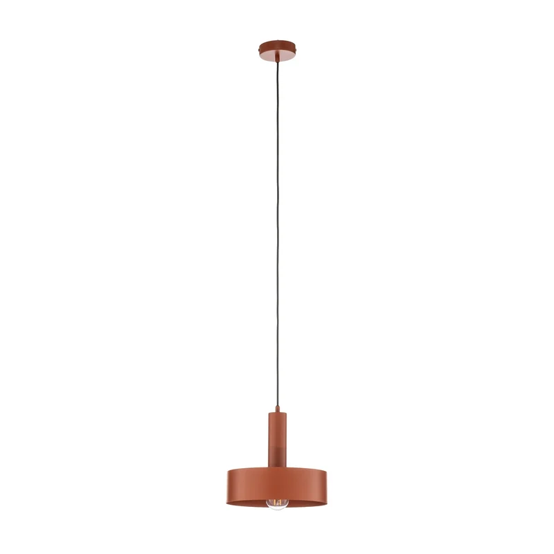 B-Ware Hängeleuchte Vitrum Pendelleuchte Lampe rot Stahl rund zylindrisch Ø27cm