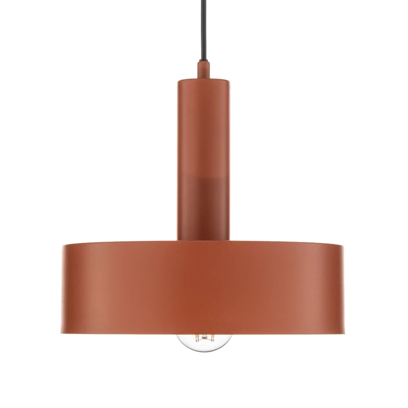B-Ware Hängeleuchte Vitrum Pendelleuchte Lampe rot Stahl rund zylindrisch Ø27cm