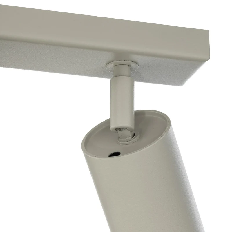 B-Ware Deckenstrahler Spot Zoom Lampe grau beige Stahl Deckenleuchte GU10 3-flg