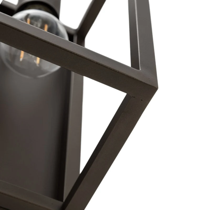 B-Ware Wandleuchte Wandlampe Frame titan gold Stahl E27 LED Lampe 30 cm innen Lampe