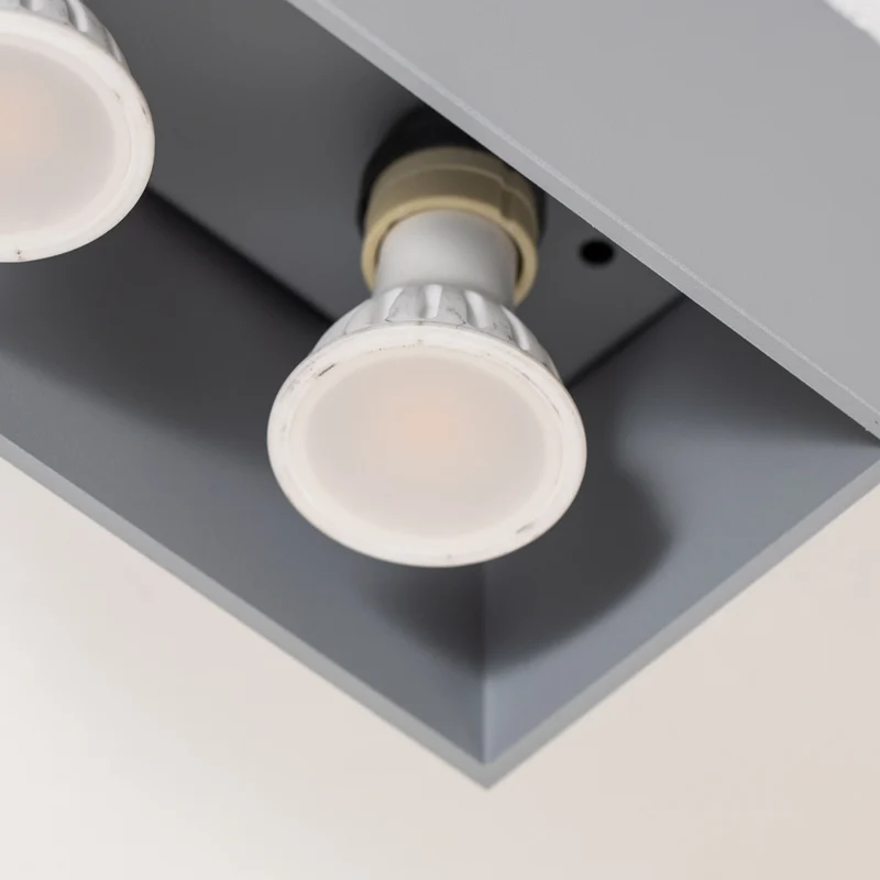 B-Ware Euluna Deckenleuchte Lampe Ara Maxi Aluminium grau GU10 LED dimmbar 2-flammig