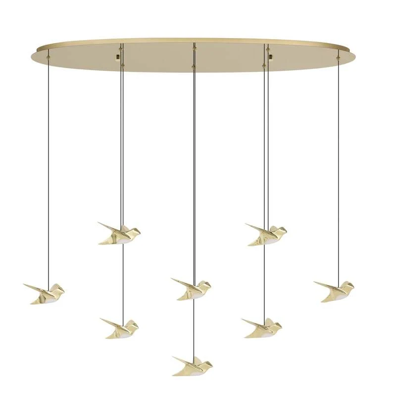B-Ware EGLO Stars of Light Pendelleuchte Hängelampe LED Paratebueno messing Vogeldesign