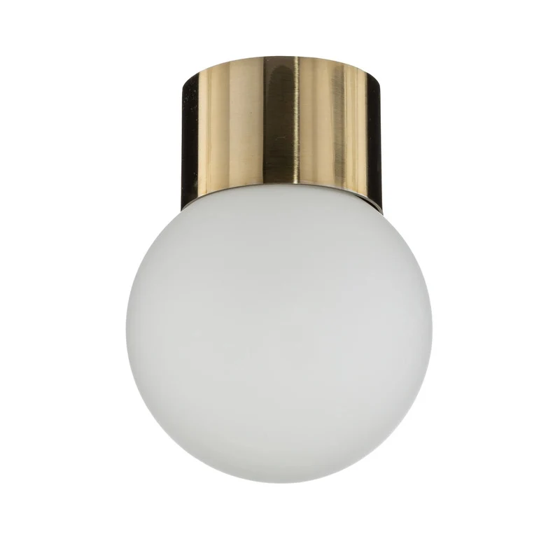 B-Ware Deckenleuchte Lampe Hotel Mood 1 Glas Stahl gold weiß G9 Glasleuchte