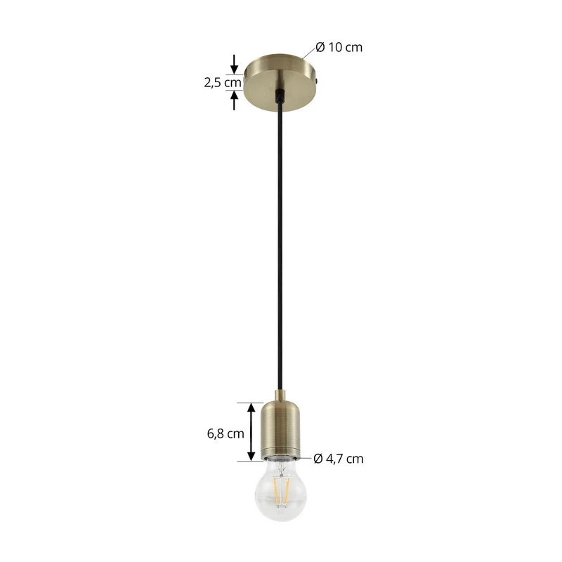 B-Ware Lindby Pendelleuchte Hängeleuchte Hattie messing Aluminium E27 LED Wohnzimmer