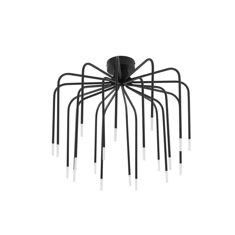 B-Ware Lucande Deckenlampe Ariadne LED Leuchte dimmbar schwarz Ø57cm 20-flg 3000K