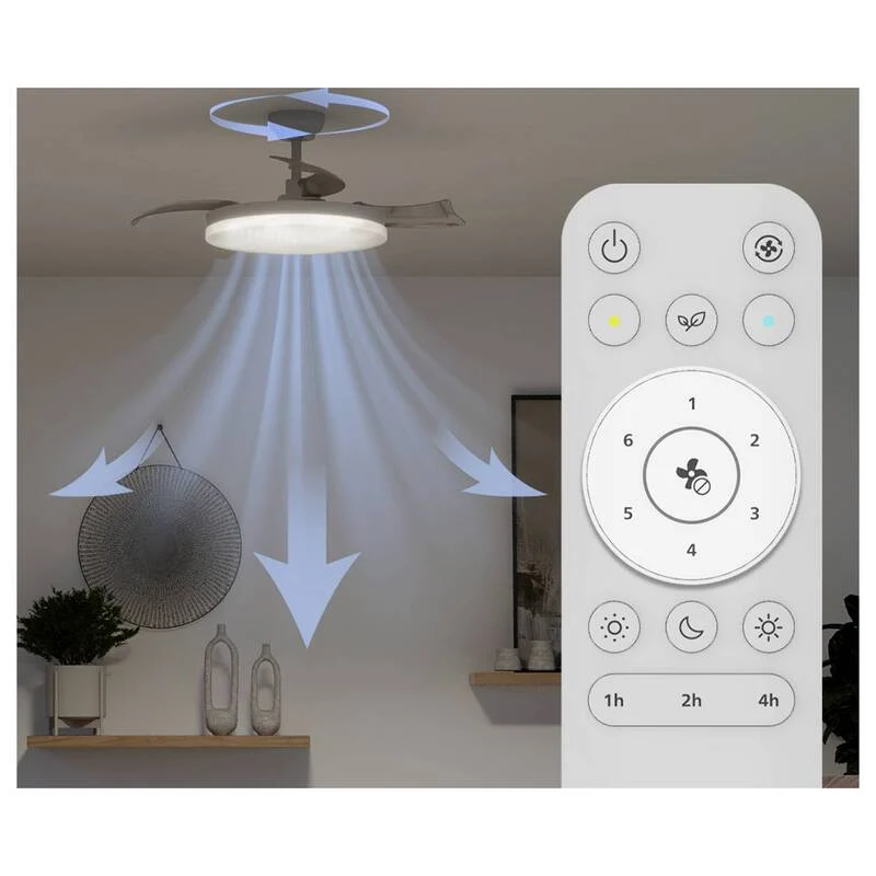 B-Ware Philips LED Deckenventilator Solr 32W Dimmbar mit Fernbedienung weiß 150m³/h