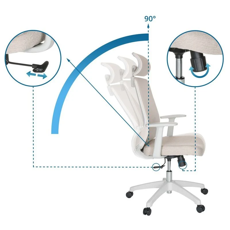 B-Ware hjh OFFICE MIKEO W Home Office Bürostuhl Beige Drehstuhl Arbeitsstuhl Stuhl B796