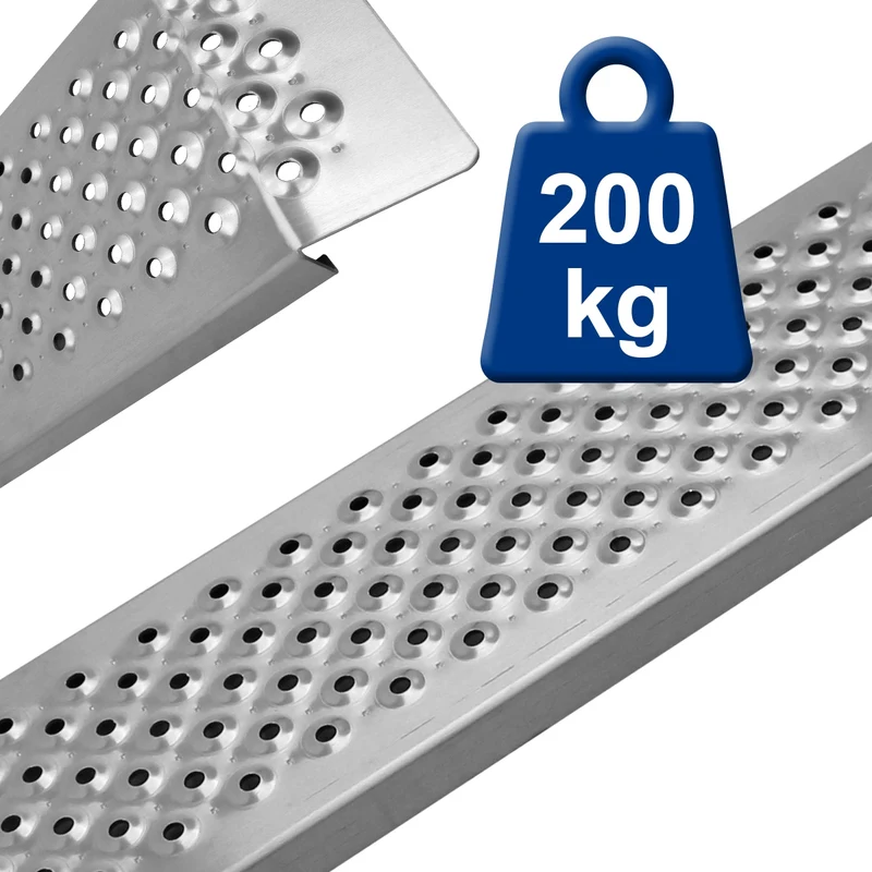 2er Set Auffarhrampe Antirusch, Maximale Belastbar 400 kg, aus Aluminium