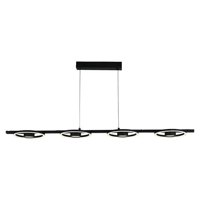 B-Ware Searchlight Hängeleuchte Pendelleuchte LED Leuchte Space Schwarz Metall 4-flg