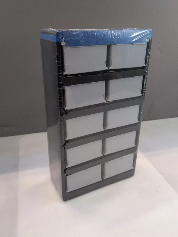 C-Ware Allit Kleinteilmagazin VarioPlus Pro 53/20 stapelbar Schwarz Grau Blau 30x52x16