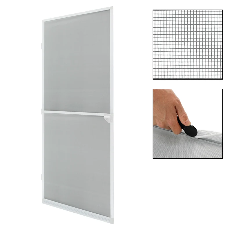 Fliegengitter Weiß 100x220 cm mit Rahmen aus Aluminium