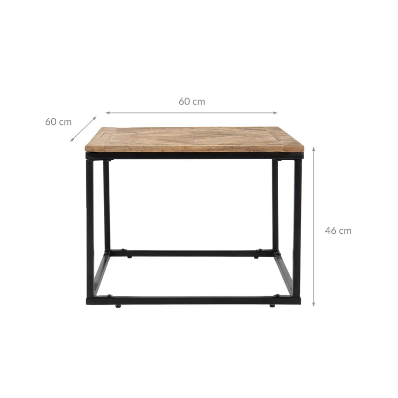 Beistelltisch 60x60 cm Natur aus Mangoholz WOMO-Design
