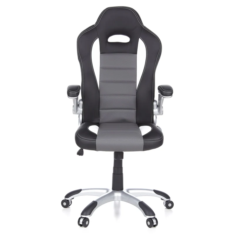 B-Ware hjh OFFICE Gaming Stuhl Drehstuhl Bürostuhl Kunstleder schwarz grau Armlehnen