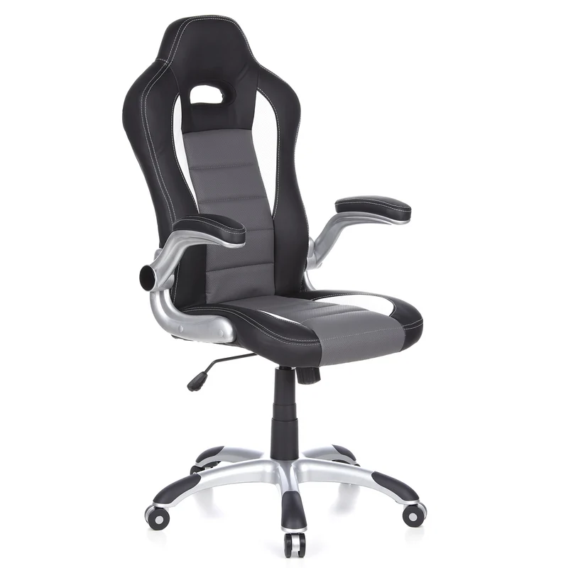 B-Ware hjh OFFICE Gaming Stuhl Drehstuhl Bürostuhl Kunstleder schwarz grau Armlehnen