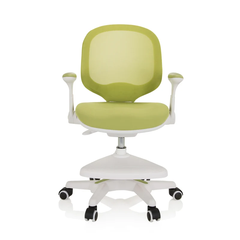 B-Ware hjh OFFICE Kinderstuhl Kinderdrehstuhl KID ERGO höhenverstellbar Netzstoff grün